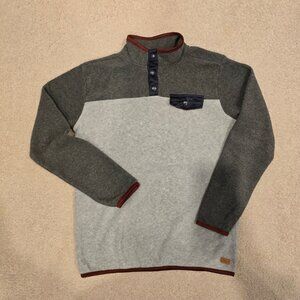 7 FOR ALL MANKIND Boys Color Sz L Polar Fleece Jacket Funnel neck Snap Button